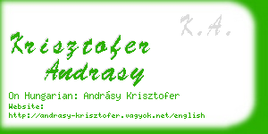 krisztofer andrasy business card